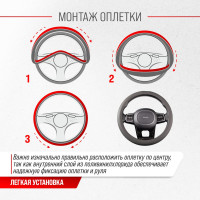 Оплетка SKYWAY Modern-5 M, серая, экокожа S01102041