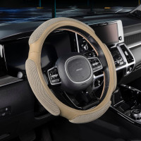 Оплетка SKYWAY Sponge grid 4 подушечки, M, бежевая, экокожа S01102386