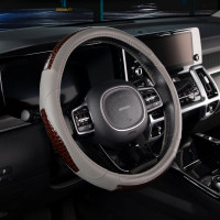 Оплетка SKYWAY Luxury-4 M, серая, экокожа S01102379