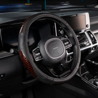 Оплетка SKYWAY Luxury-4 M, черная, экокожа S01102378