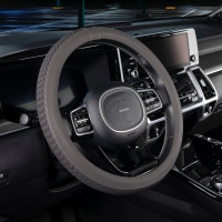 Оплетка SKYWAY Real-8 М, серая, экокожа S01108014