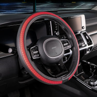 Оплетка SKYWAY Luxury-1 M, черно/красная, экокожа S01102370