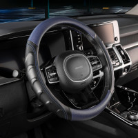 Оплетка SKYWAY Carbon-2 M, черно/синяя, экокожа S01102425