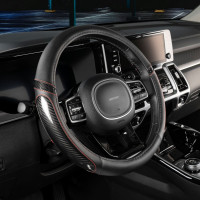 Оплетка SKYWAY Carbon-1 M, черно/серая, экокожа S01102432