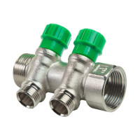 Коллектор KROMWELL с регулируемыми вентилями и переходами на резьбу, 2 выхода EU.ST3078275 2x1x12_k