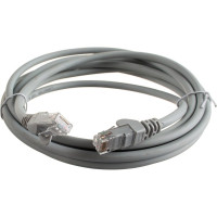Патч-корд LANMASTER RJ45-RJ45, 4 пары, UTP, категория 6, 3 м, серый, LSZH, LAN-PC45/U6-3.0-GY