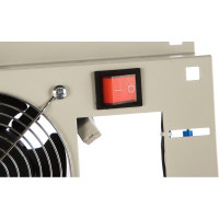 Вентиляторная панель ITK с выключателем и термостатом 3 модуля, серая FM35-32M