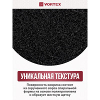 Пористый коврик VORTEX 60х90 см, черный 22198