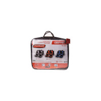 Чехлы сиденья SKYWAY Velvet-2 велюр/сетка, 9 предметов, черно/красный S01301151