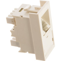 Вставка TWT RJ-45 UTP Cat.5E, 22.5x45 мм угловая, с маркировкой, белая SIP-RJ45/A-WH