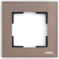 Рамка LUXAR Art на 1 пост стекло мокко 4606400620617