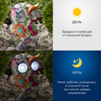Садовый светильник на солнечной батарее ЭРА ERAFYS01-04 Птица, полистоун, 15 см Б0038497