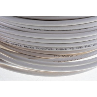 Коаксиальный кабель ЭРА RG6U, 75 Ом, CCS/, PVC, цвет белый Б0044597