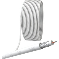 Коаксиальный кабель ЭРА RG6U, 75 Ом, CCS/, PVC, цвет белый Б0044595