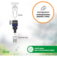 Адаптер для безрезьбовых кранов до 18 мм GREEN APPLE Б0003082
