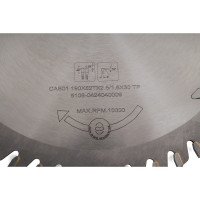 Диск отрезной для ламината и МДФ (190x30x2.6/1.6 мм; Z=52 TFZ) PROCUT 755.1903052