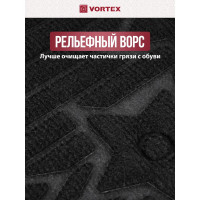 Рельефный коврик VORTEX Greek 40х60 см, черный 20102