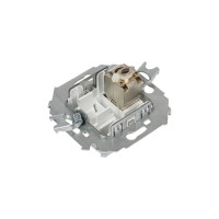 Компьютерная розетка Simon RJ45 кат.6а АМР, FTP, алюминий 1591563-033