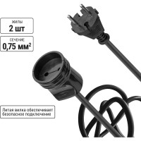 Силовой удлинитель на катушке TDM ELECTRIC народный, с 1 выносной розеткой, ПВС, 1300 Вт, без заземления, 40м SQ1307-0403