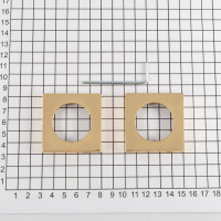 Квадратная накладка DOORLOCK SY пара OLV-15 полированная латунь 73590