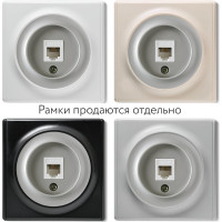 Компьютерная розетка RJ-45 OneKeyElectro, цвет серый 1E20701302 2172839