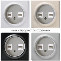 Телефонная/компьютерная розетка RJ-11/RJ-45 OneKeyElectro, цвет серый 1E20801302 2172840