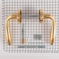 Ручка DOORLOCK DL Звездная линия Callipso M095 OLV-15 полированная латунь A=35-55 мм 73502