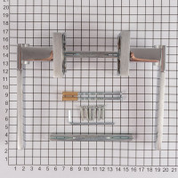 Ручка DOORLOCK DL Звездная линия Blazar M011 SCB/OC матированный/полированный хром A=35-55 мм 73550