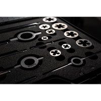 Набор ручных метчиков и плашек NORGAU UNF 1/4-1", 37 предметов HSS 013904650