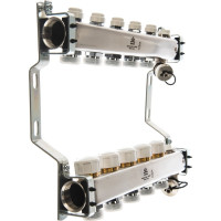 Коллекторный блок Gekon для теплого пола и радиаторного отопления 1x3/4EU отв.-5, GK 73105