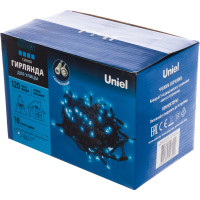 Светодиодная гирлянда Uniel ULD-S1000-120/TBK BLUE IP67 с эффектом мерцания, 10м. UL-00003942