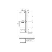 IDDIS Пенал подвесной, 40 см, Brick, белый, BRI40W0i97