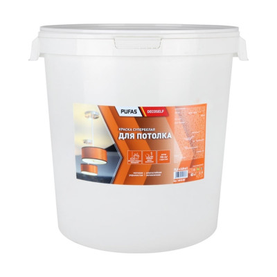Краска для потолков Pufas белая Decoself мороз. 40кг КП тов-114991