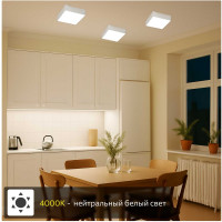 Накладной светильник Citilux Тао матовый хром LED 13Wх4000K CL712X121N