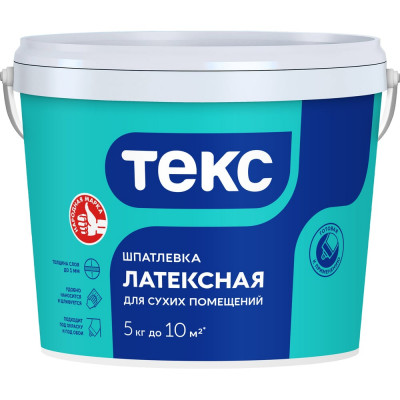 Шпаклевка латексная 5 кг Текс ПРОФИ тов-023459 700001298