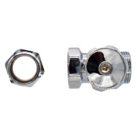 Трехпроходной вентиль СТМ 3/4х3/4х3/4", ш/ш/г, с удлинительной гайкой, маховик, хром CV3N0034