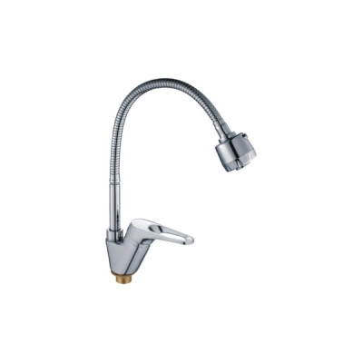 Смеситель для кухни Haiba мойки латун с высоким гибким изливом, хром HB4313 539092