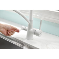 Смеситель для кухни Paulmark SIEGEN, белый матовый,  Si213111-WH