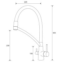 Смеситель для кухни Paulmark SIEGEN, белый матовый,  Si213111-WH