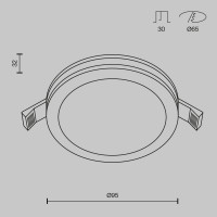 Встраиваемый светильник MAYTONI Phanton DL303-L7B4K
