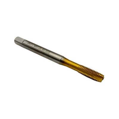 Метчик TORNERI М 8х1.25 HSSE 6H DIN371 TiN для сквозных отверстий 036411