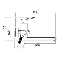 Смеситель для ванны РМС SL132-006E