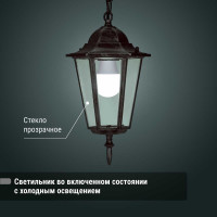 Светильник уличный шестигранник TDM ELECTRIC, 60Вт, подвес, бронза SQ0330-0015
