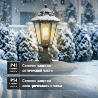 Светильник уличный шестигранник TDM ELECTRIC, 100Вт, стойка, черный SQ0330-0009