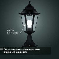 Светильник уличный шестигранник TDM ELECTRIC, 100Вт, стойка, черный SQ0330-0009