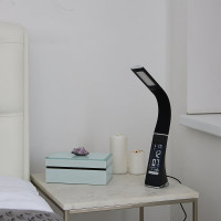 Настольный светильник Uniel c часами 5W TLD-542 Black/LED/300Lm/5000K/Dimmer UL-00001816