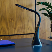 Настольный светильник Uniel c часами 5W TLD-542 Black/LED/300Lm/5000K/Dimmer UL-00001816
