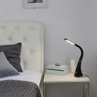 Настольный светильник Uniel c часами 5W TLD-542 Black/LED/300Lm/5000K/Dimmer UL-00001816