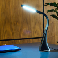 Настольный светильник Uniel c часами 5W TLD-542 Black/LED/300Lm/5000K/Dimmer UL-00001816