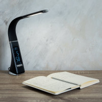 Настольный светильник Uniel c часами 5W TLD-542 Black/LED/300Lm/5000K/Dimmer UL-00001816